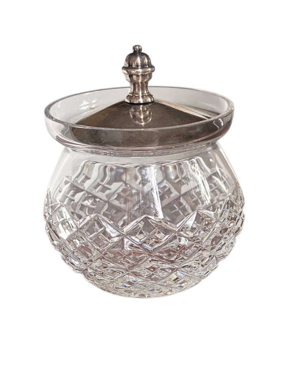 Stuart Crystal Preserve Jar with Silver-plated Lid
